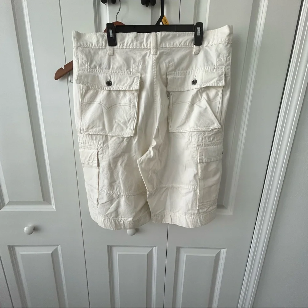 Levi's White‎ Cargo Shorts Relaxed Fit Cotton